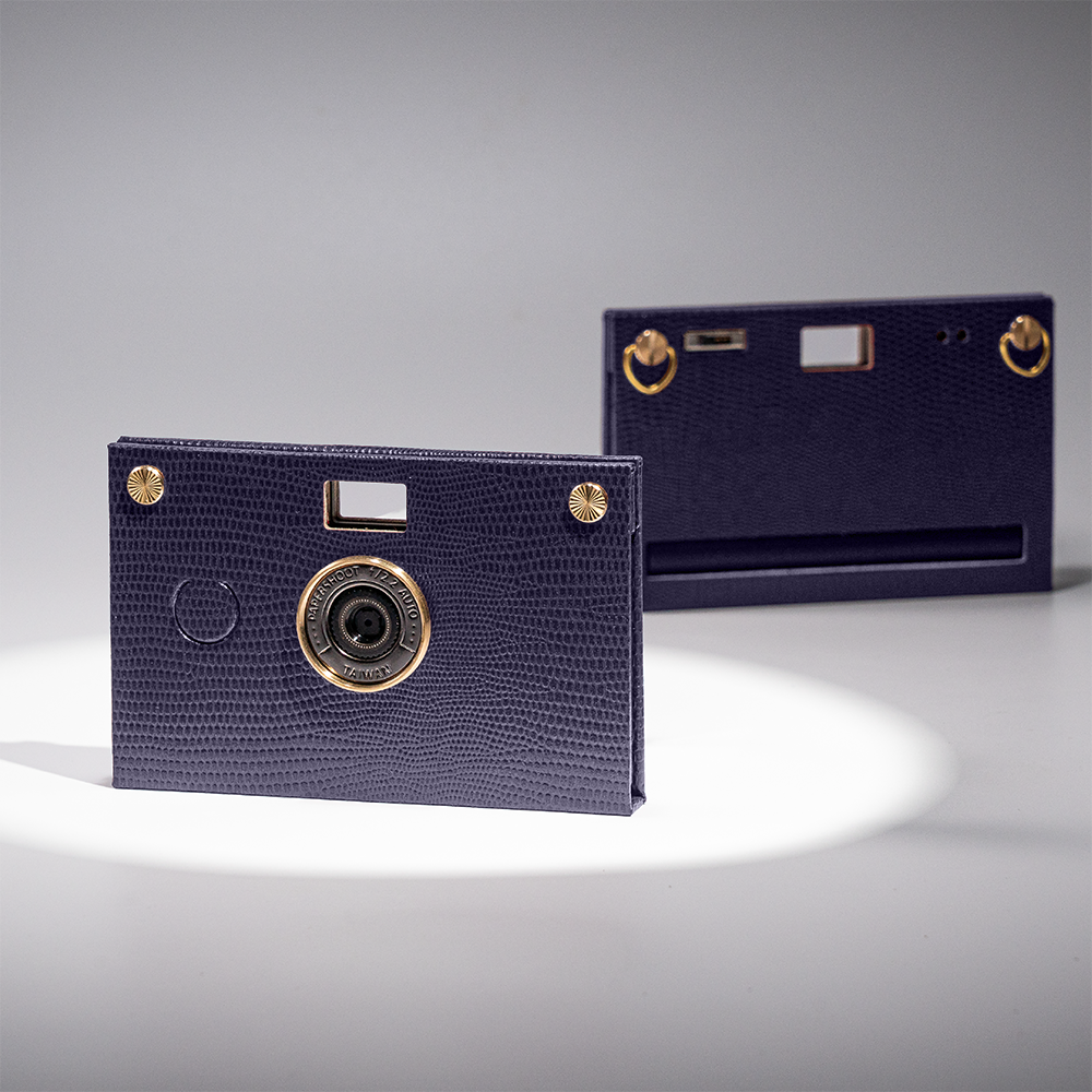 Leather Camera - Midnight Blue