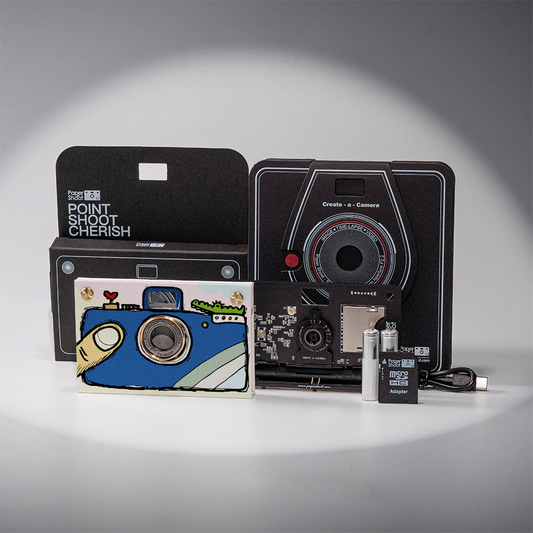 Paper Camera - Hand Drawing (Blue)