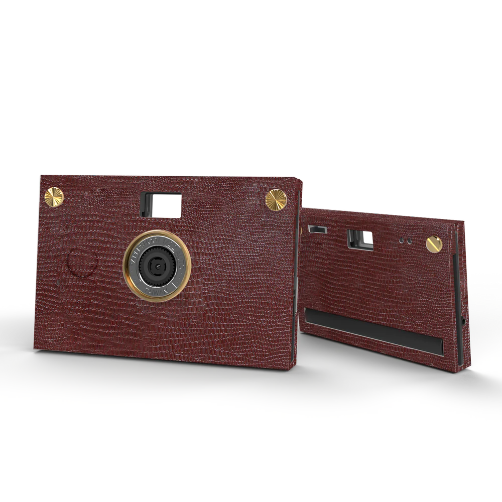 Leather Camera : Burgundy Red