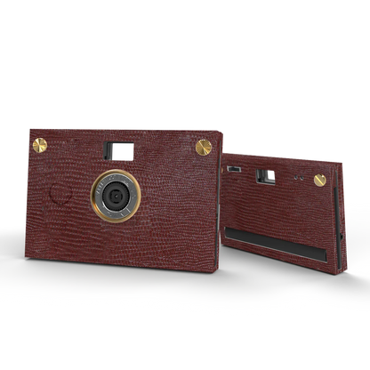 Leather Camera : Burgundy Red