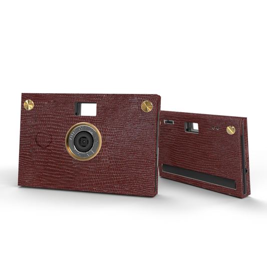 Leather Camera : Burgundy Red