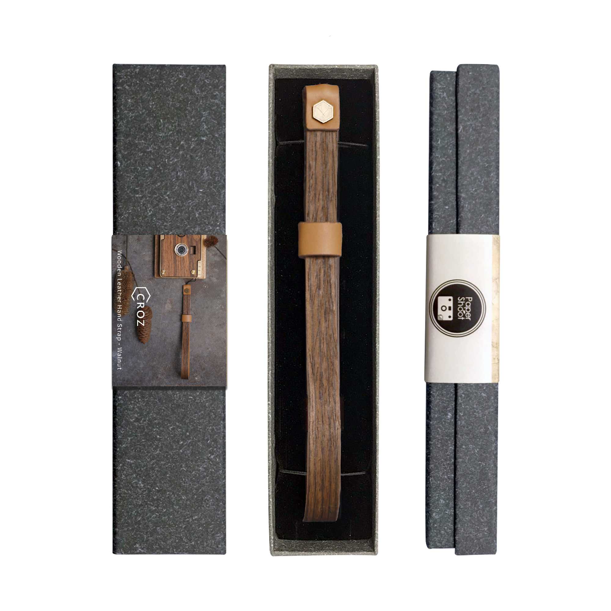 Walnut Wooden Leather Hand Strap – Paper Shoot Thailand