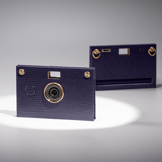 Leather Camera - Midnight Blue