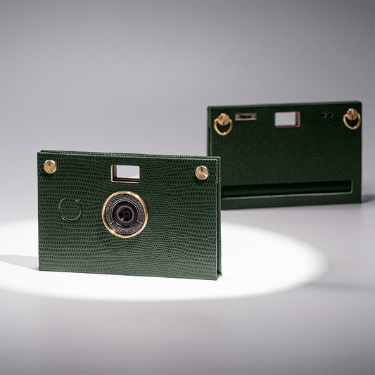 Leather Camera - Spruce Green