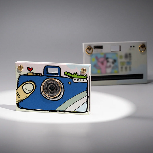 Paper Camera - Hand Drawing (Blue)