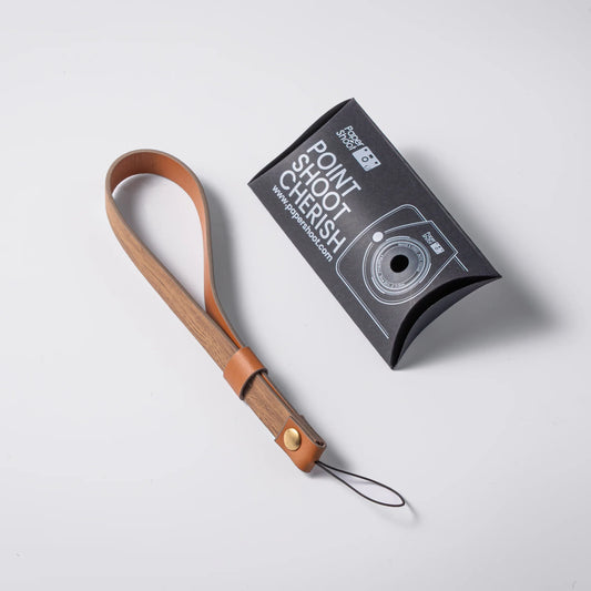 Walnut Wooden Leather Hand Strap