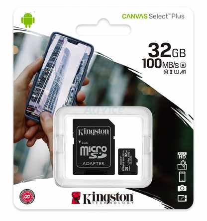 32GB Micro SD Card Kingston Canvas Select Plus SDCS2